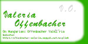 valeria offenbacher business card